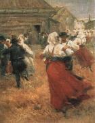 Anders Zorn country festival oil painting
